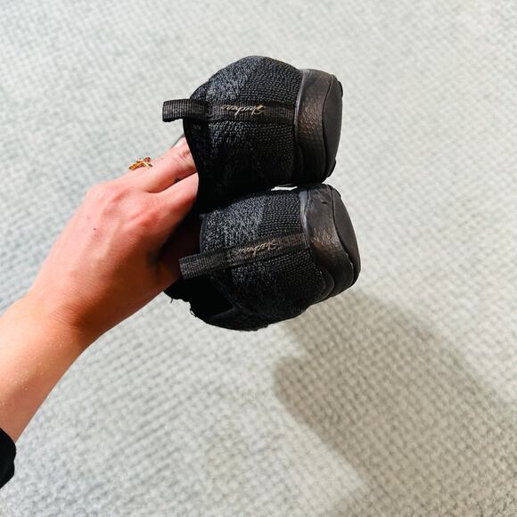 Vintage y2k Skechers Black Low Training Track Sneakers 9.5 Laceup Cheer Comfort - Picture 4 of 6